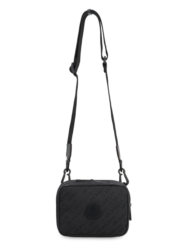 Allover Logo Pattern Nylon Crossbody Bag