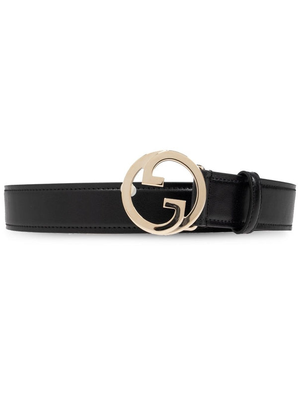 Blondie Logo Metal Buckle
  Leather Belt