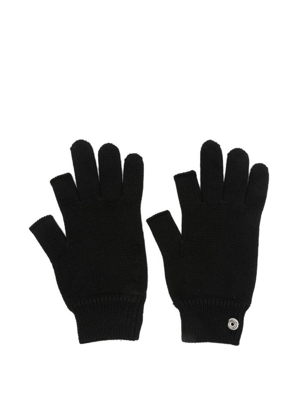 Rick Owens Black Wool Gloves