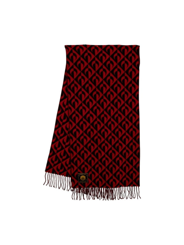 Marine Serre Black Red Wool Mufflers