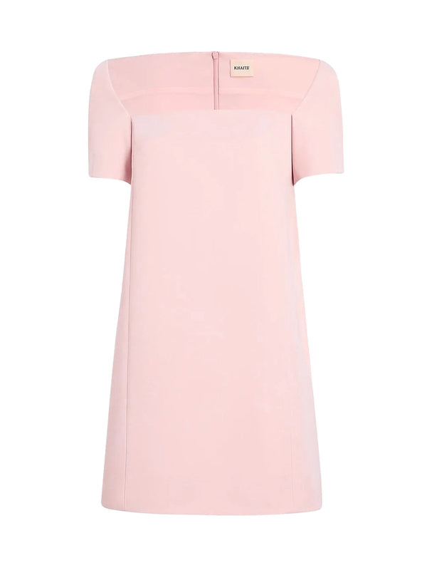 Back Zip Short-Sleeve Dress