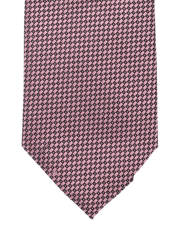 Z Zegna Pink Checked Neck Ties