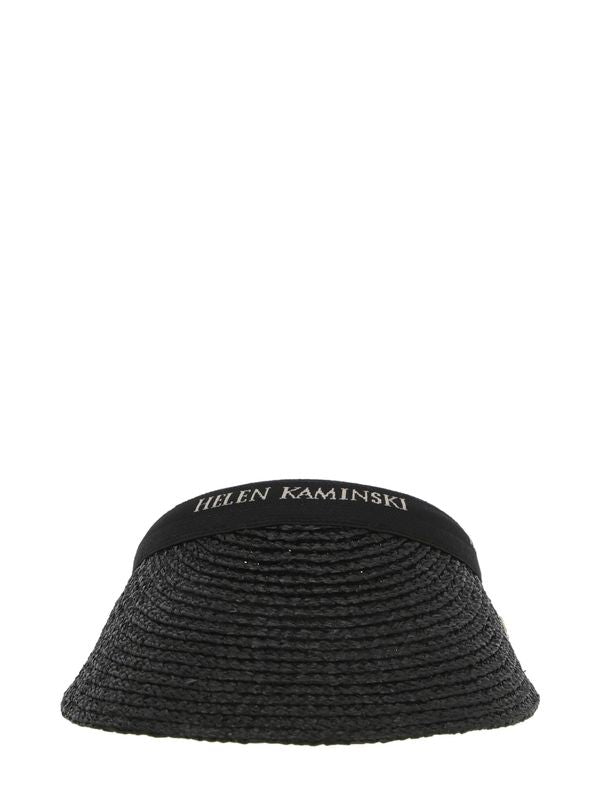 BIANCA Logo Banding Raffia Visor Hat