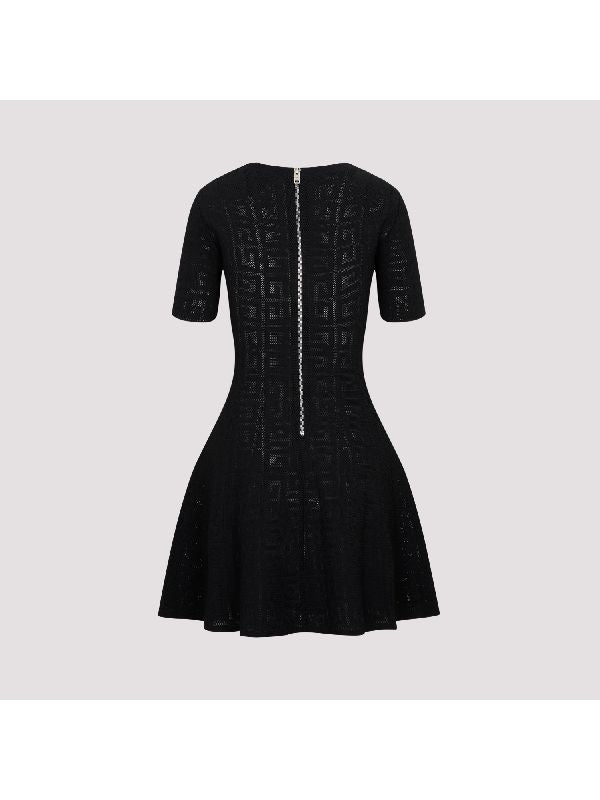 4G Jacquard Flare Dress