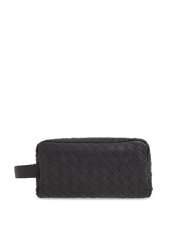 Intrecciato Leather Travel
  Pouch