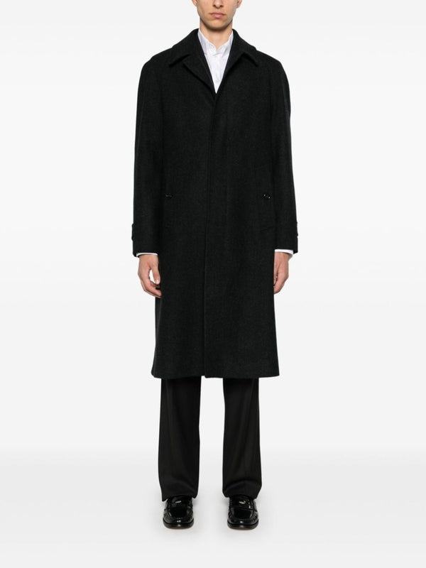 Black Wool Single Coat