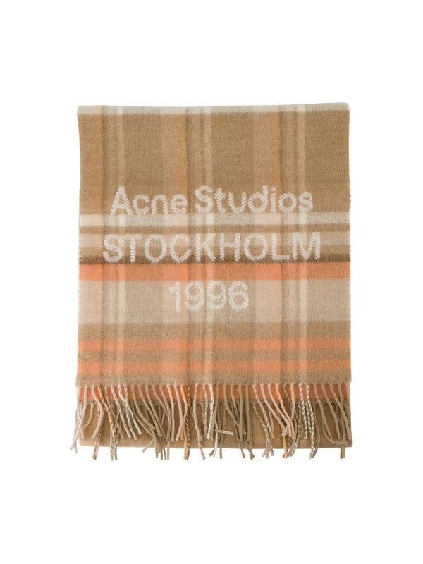 Acne Studios Brown Wool Mufflers