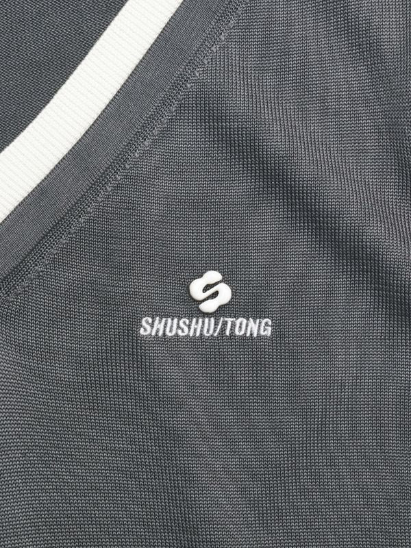 Logo Stitch Silk Knit Top