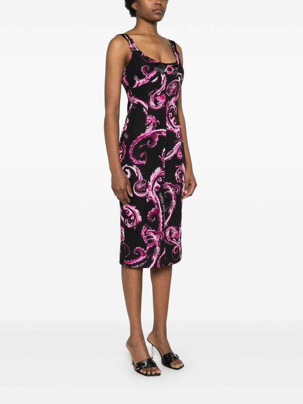 Allover Print Midi Dress