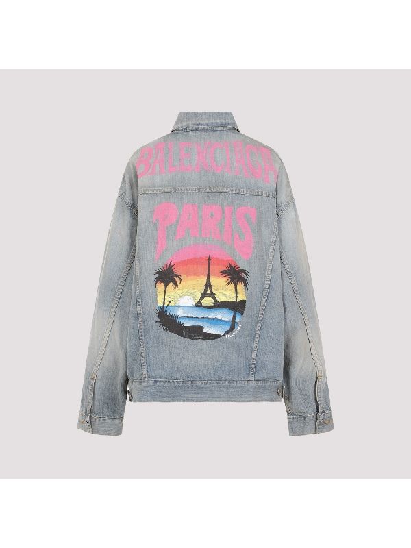 Paris Tropical Logo Denim Jacket