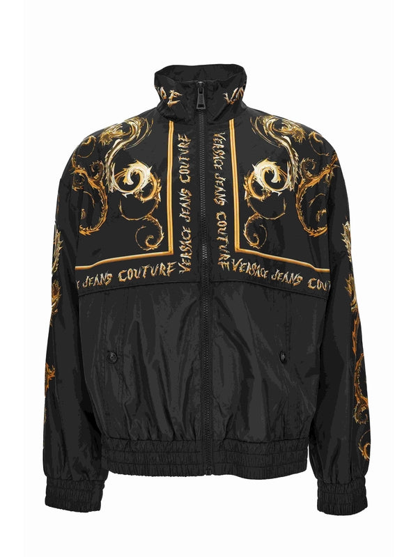 Baroque Pattern Logo High Neck Jacket