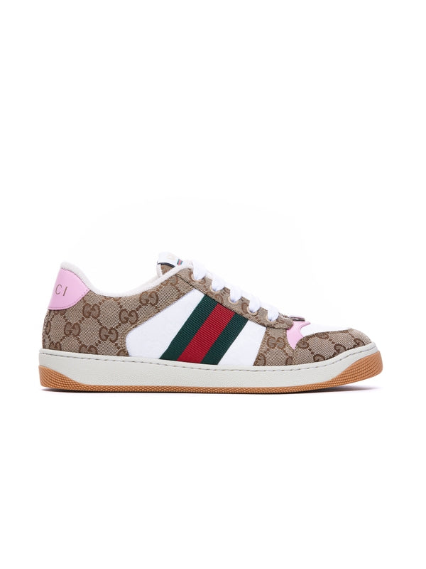 Screener GG Logo Pattern Low-Top Sneakers