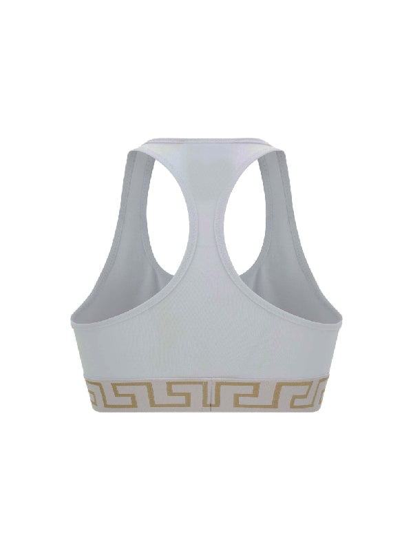 Greca Logo Banding Sports Bra Top