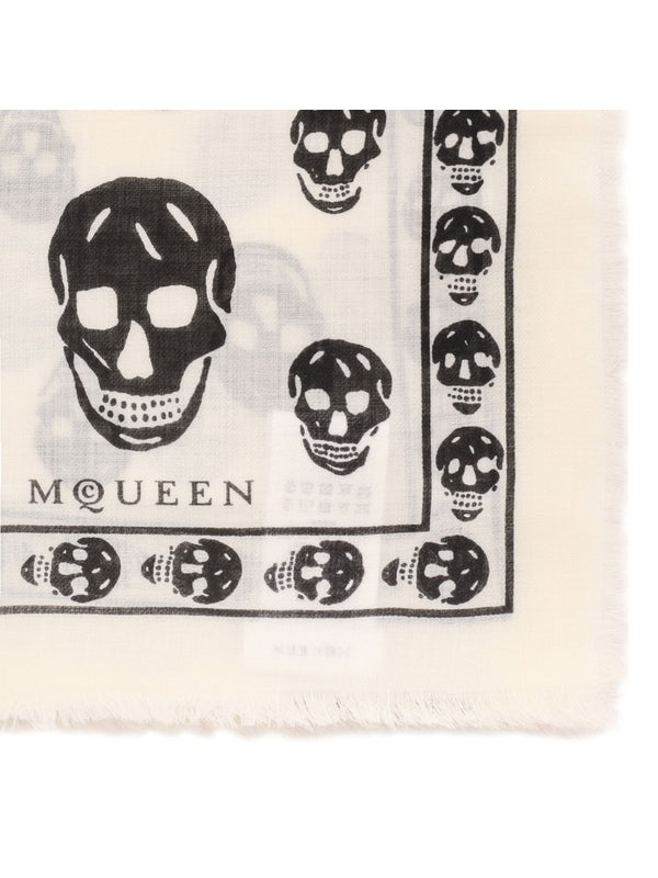 Alexander Mcqueen Black Wool Mufflers