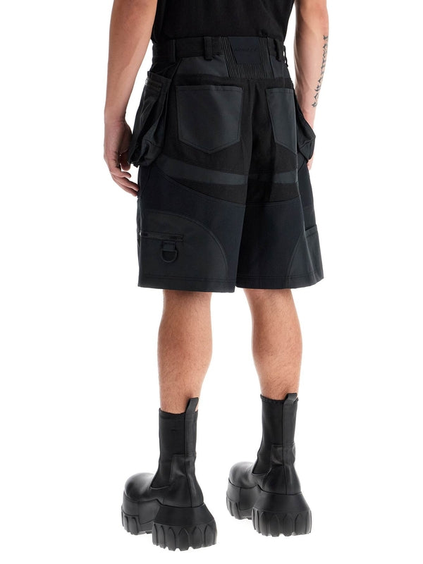 Tech Fabric Cargo Bermuda Shorts