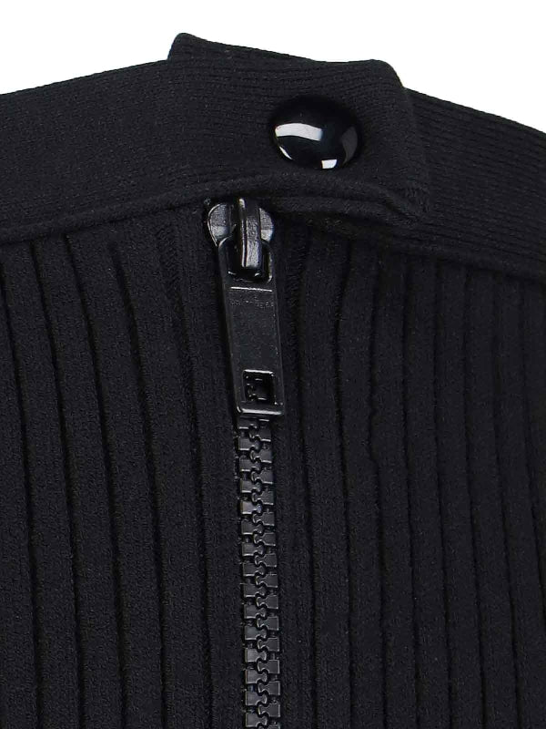 Logo Patch Rib Knit Flare Pants