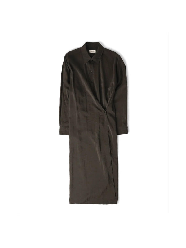 Twist Silk Blend Long Dress