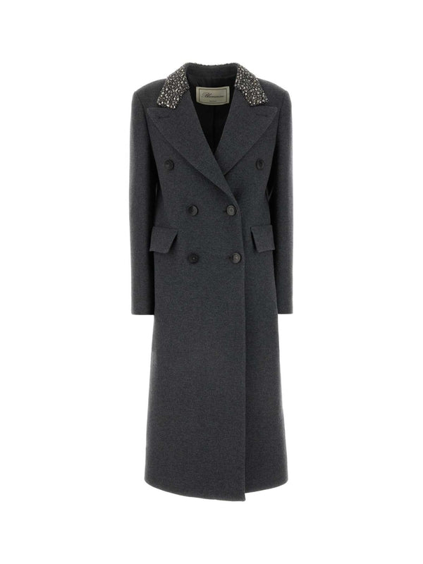 Crystal
  Decorated Double Wool Coat