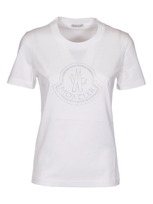 Rhinestone Logo Detail Short-Sleeve T-Shirt