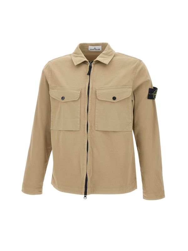 Wappen Patch Cotton Shirt Jacket