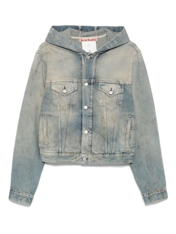 Dirty Washed Hooded Denim Jacket