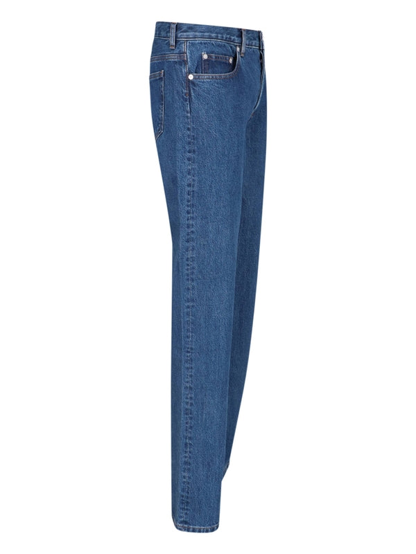 Straight Cotton Denim Pants