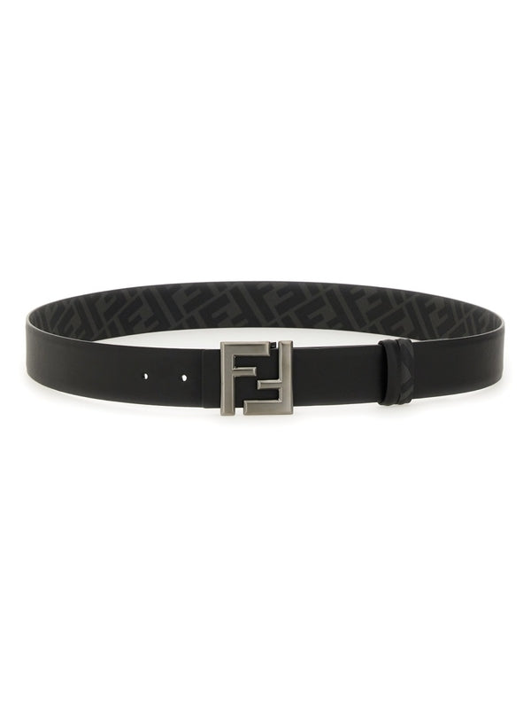 Squared Ff Leather Belt