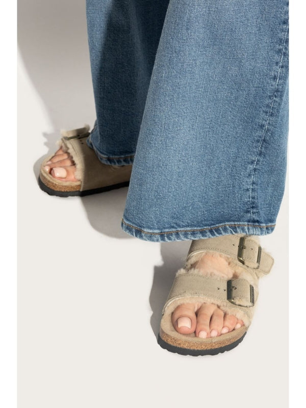 Arizona Shearling Buckle Sandals