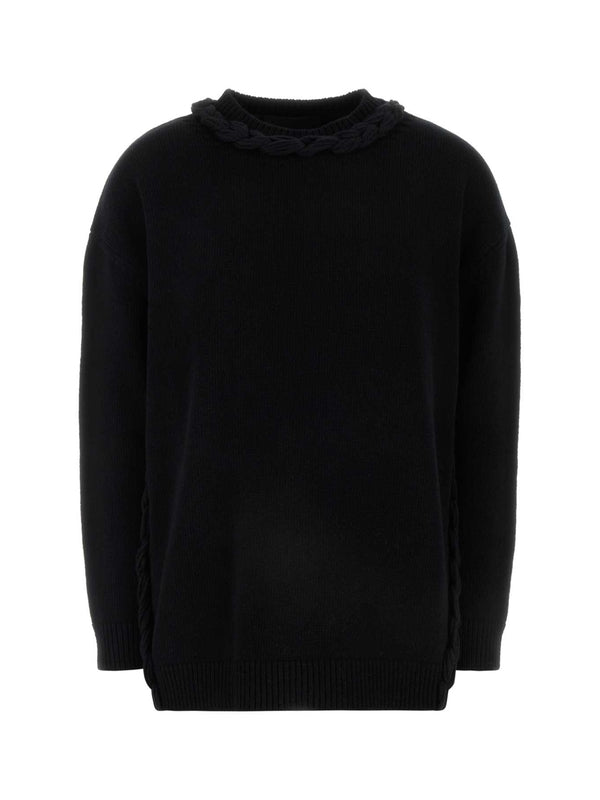Braid Crewneck Wool Knit