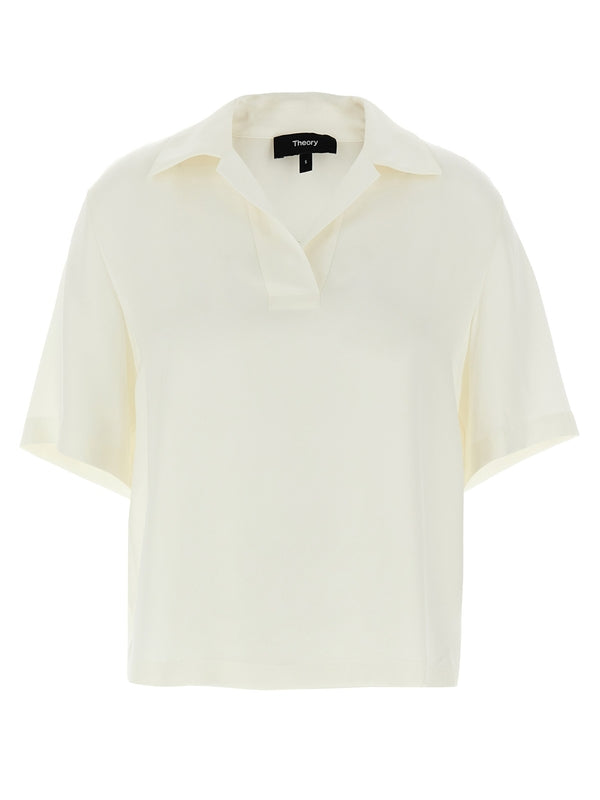 Open Neck Silk
  Polo Shirt