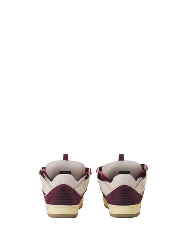 Lanvin Burgundy Low Top Sneakers