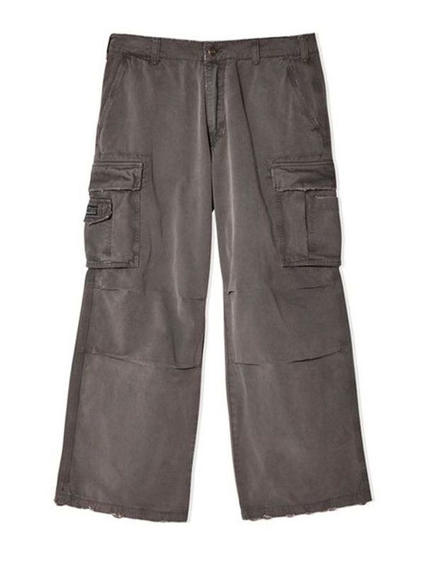 Vintage Washed Cotton Cargo Pants