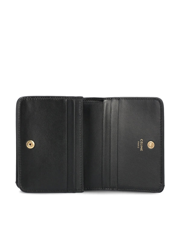 Triomphe Metal Detail Leather Bi-fold
  Wallet