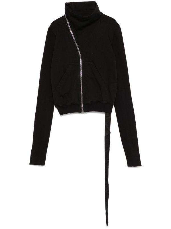 High Neck
  Asymmetric Zip-Up Top