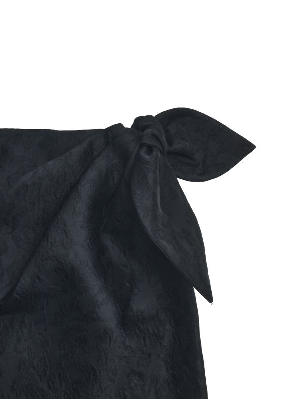 Bow Wrap Tie Midi Skirt