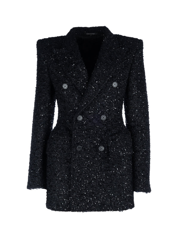 Wool Blend Boucle Double
  Jacket