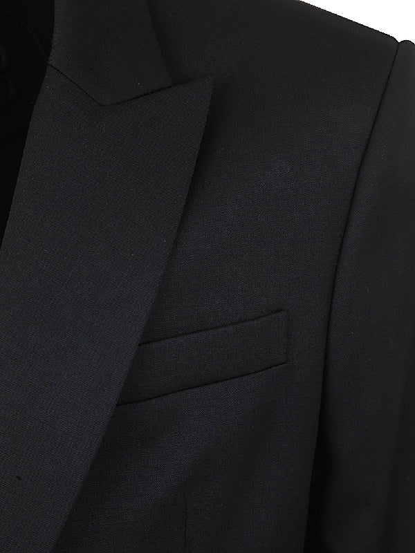 Black Wool Single Jacket