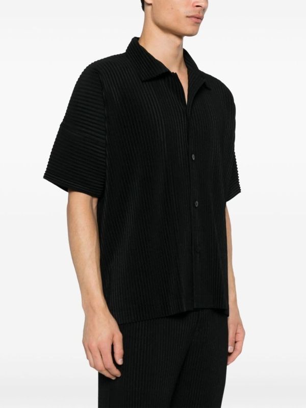 Pleated Short Sleeve Shirt