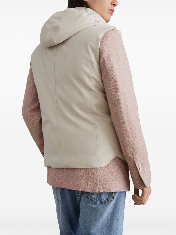 High-Neck Detachable Hooded
  Vest