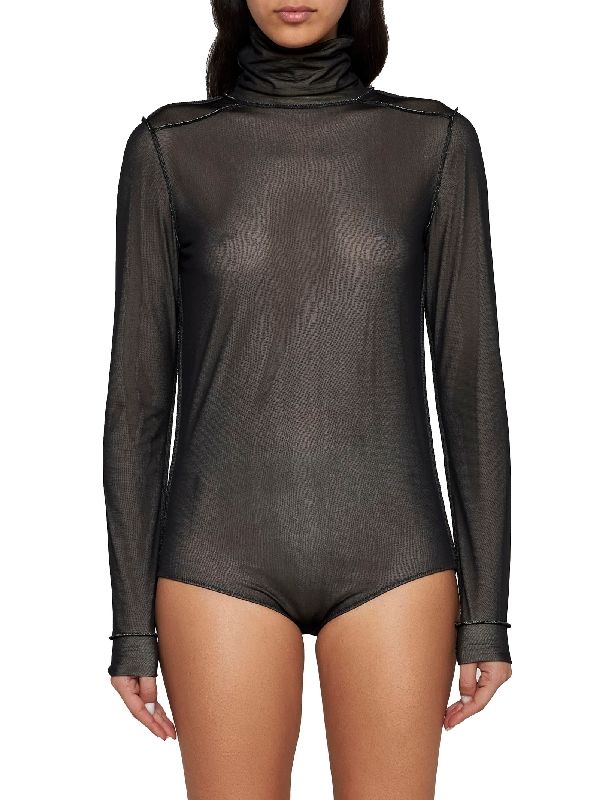 High Neck Sheer Bodysuit