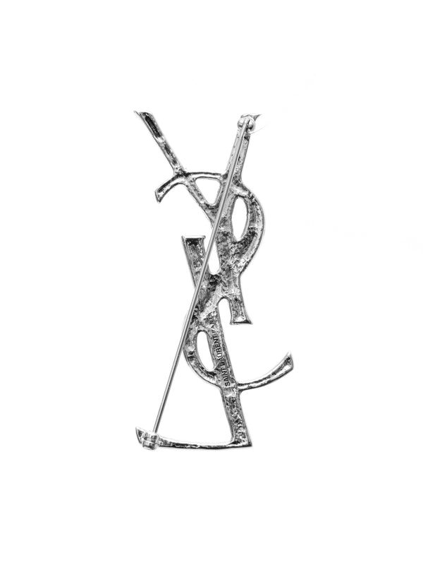 Silver Monogram Brooch