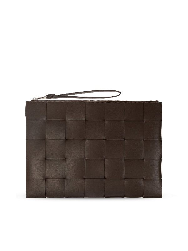 Leather Large
  Cassette Clutch Bag