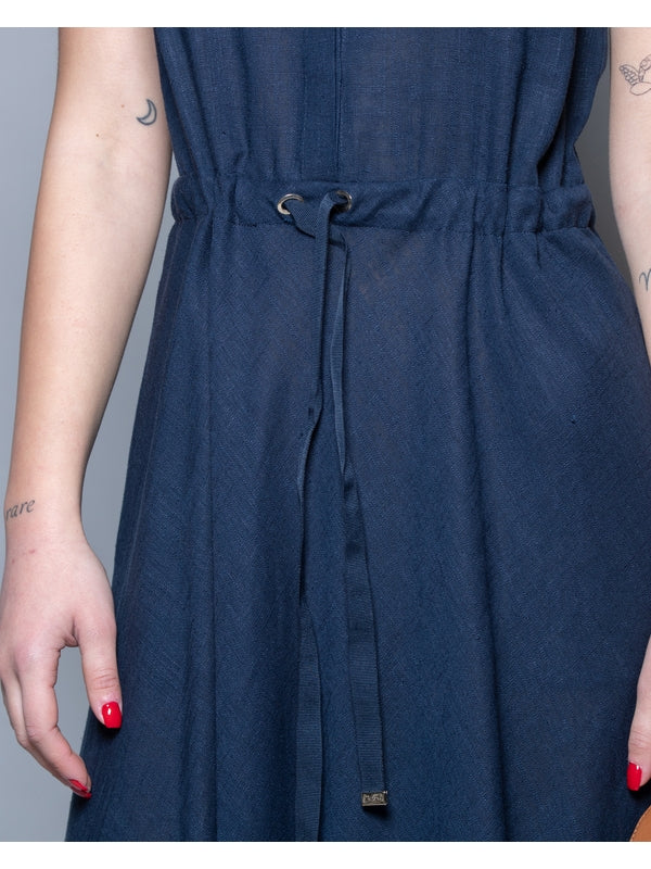 Herno Navy Long Dress