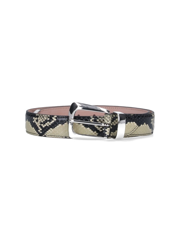 Python Effect Leather Belt