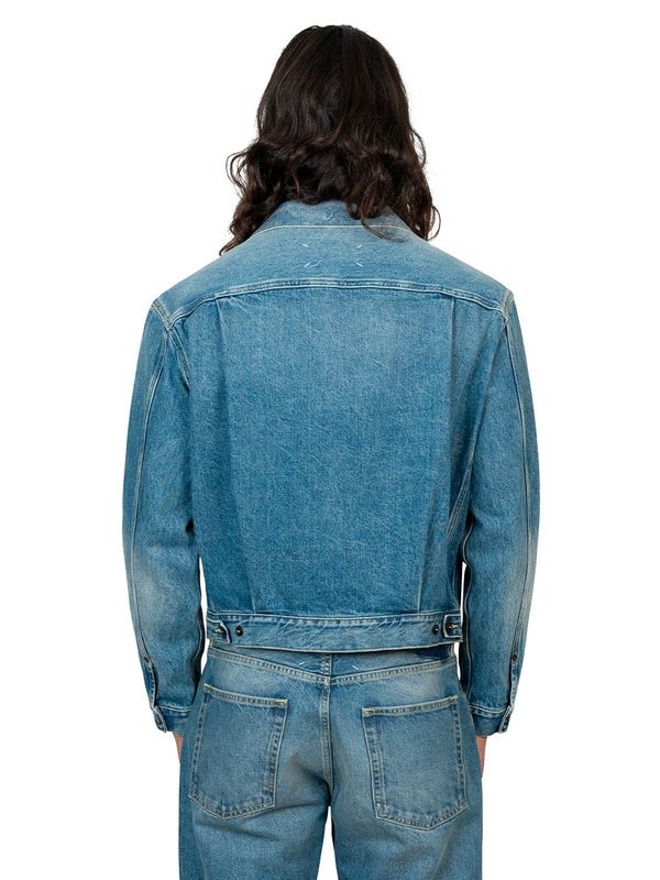 Back Stitch Cotton Denim Jacket