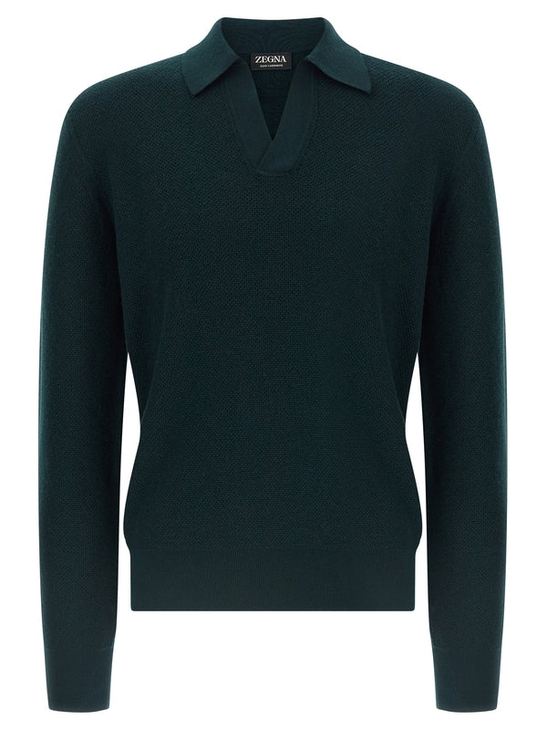 Z Zegna Green Knitted