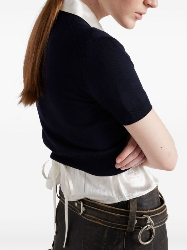 Vintage Washed Belt Detail Leather Skirt