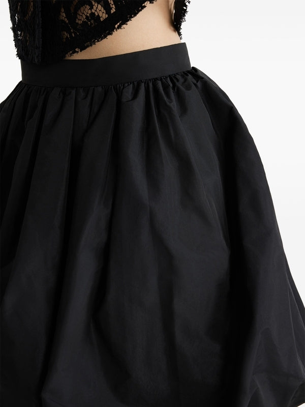 Bubble Peplum Cotton Mini Skirt