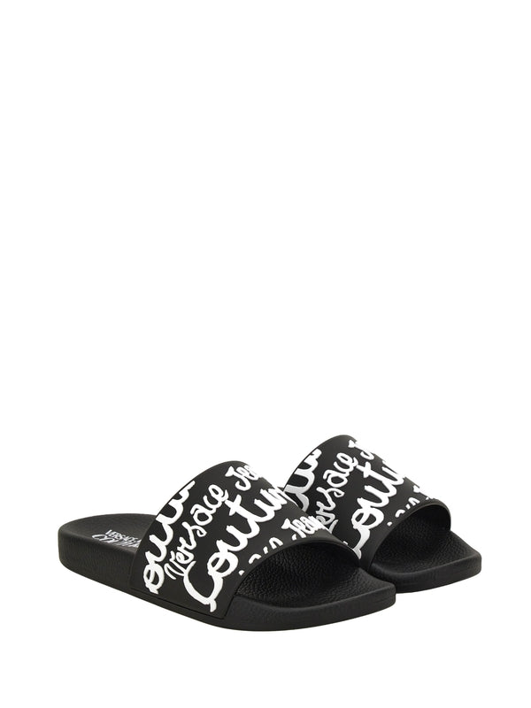 Versace Black Slides