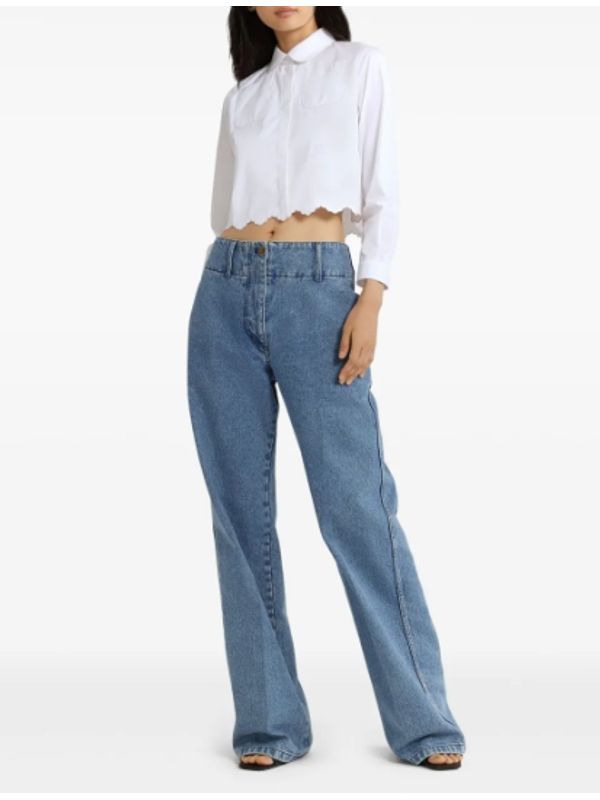Cropped Poplin Cotton Shirt